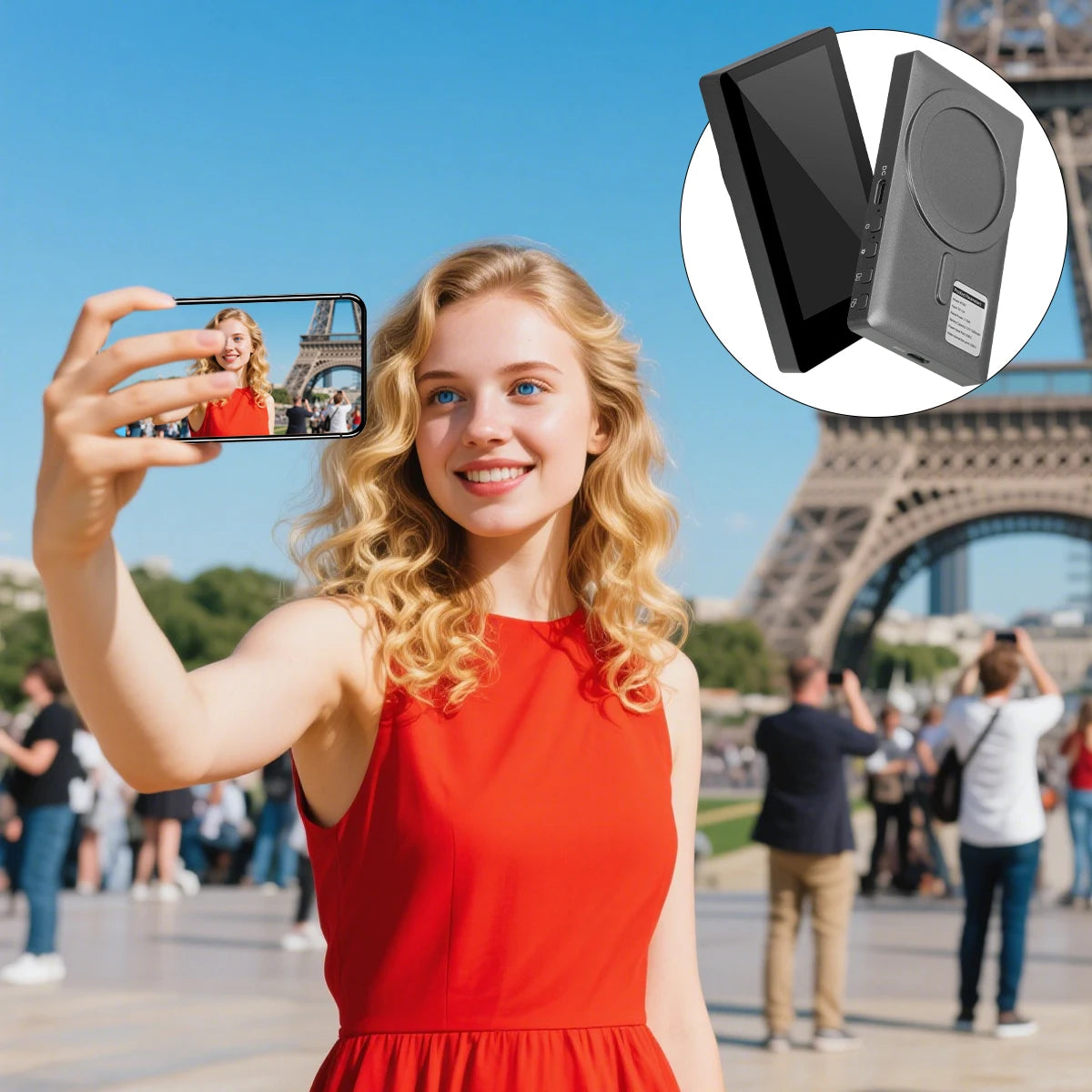 Mobile Phone Wireless Magnetic Selfie Monitor Screen For Smartphone Vlog Live Stream Video Recording for iPhone Android phone