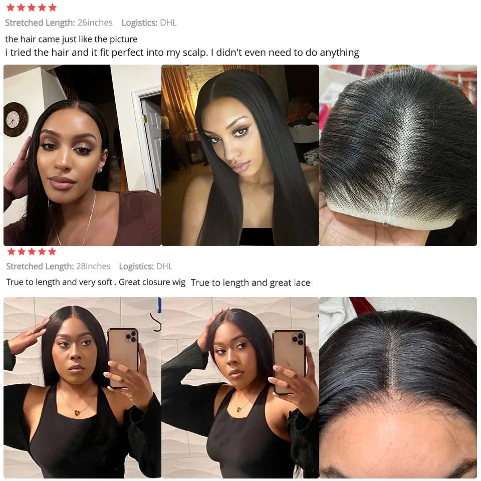 ISEE Hair Straight  9x6 M-cap Lace Front Wigs Pre Plucked Tiny Knots Glueless Human Hair Wigs Beginners Friendly Wear Can Go Wig