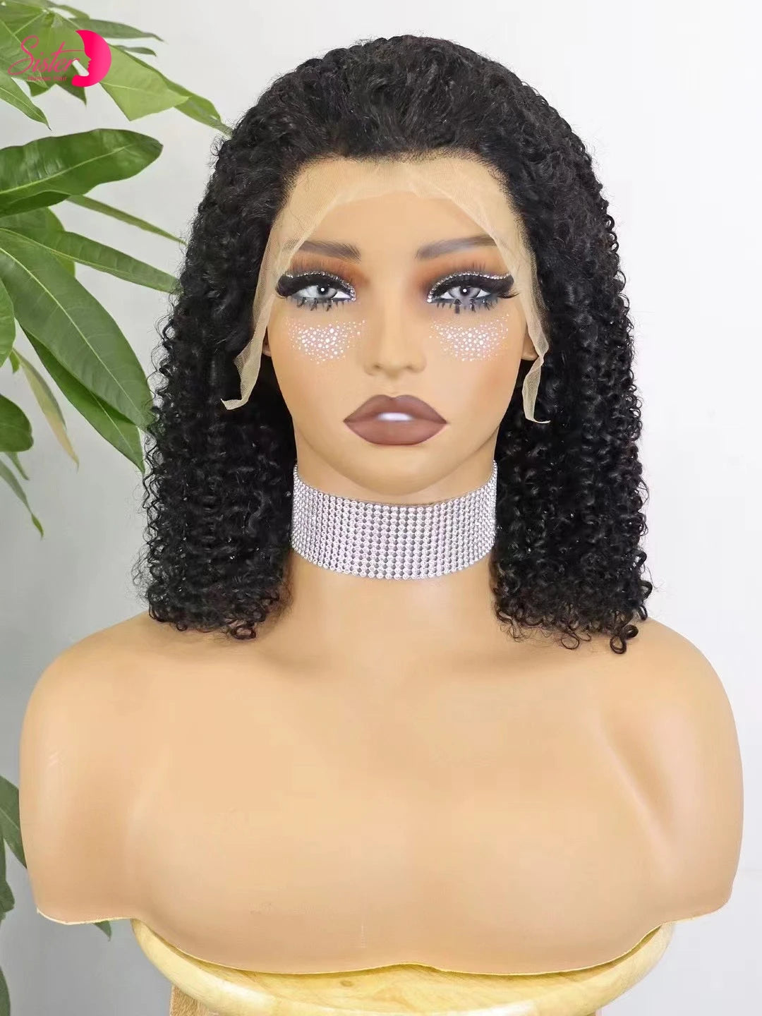 Premium 350% Density Kinky Curly Human Hair Wig - 13x4 Lace Front Bob Wig for Women