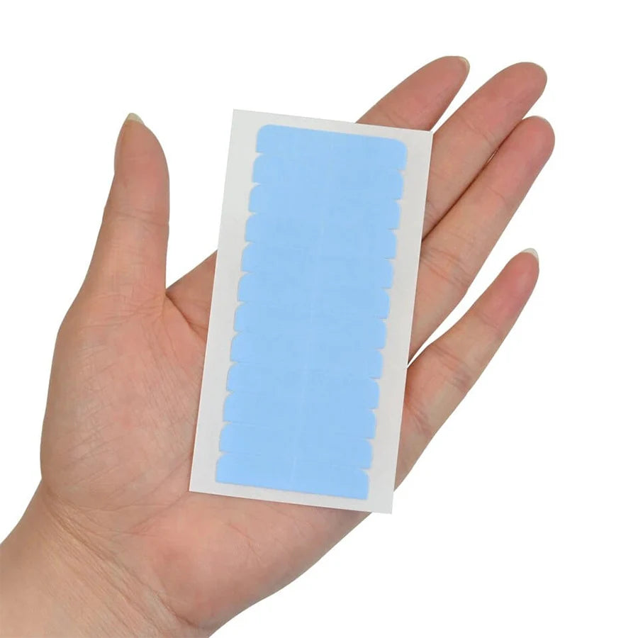 60/120/240pcs Double Sided Hair Extension Tape Adhesive Replacement Wig Tape Blue Hair Tabs for Extensions Beauty Tools
