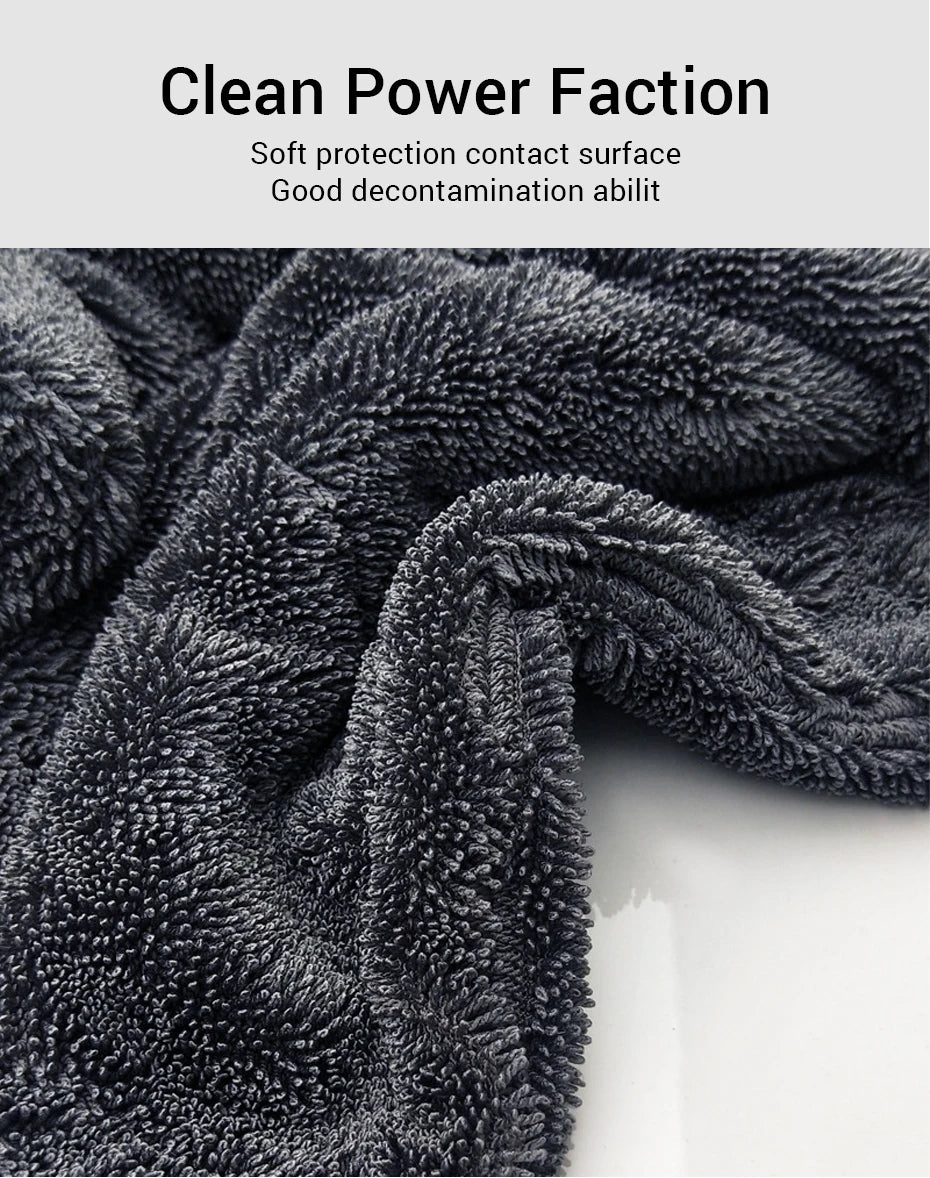 Microfiber Car Cleaning Towel 1200GSM Double-Sided Ultra Absorbent Car Wash Cleaning Cloth Soft Scratch Proof/Lint Washing Towel