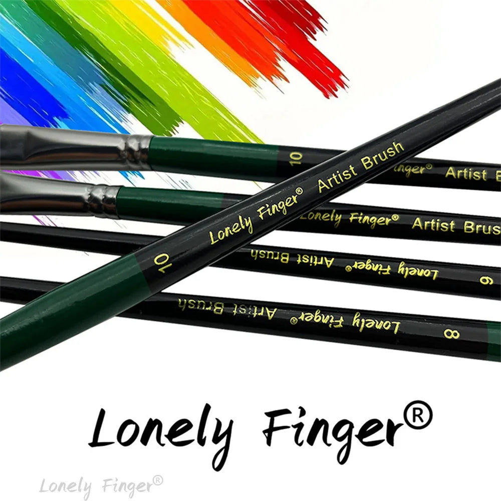 6/24pcs Artist Paint Brushes Set Artist Paintbrushes For Acrylic Oil Watercolor Acrylic Painting For Body Face Rock Canvas