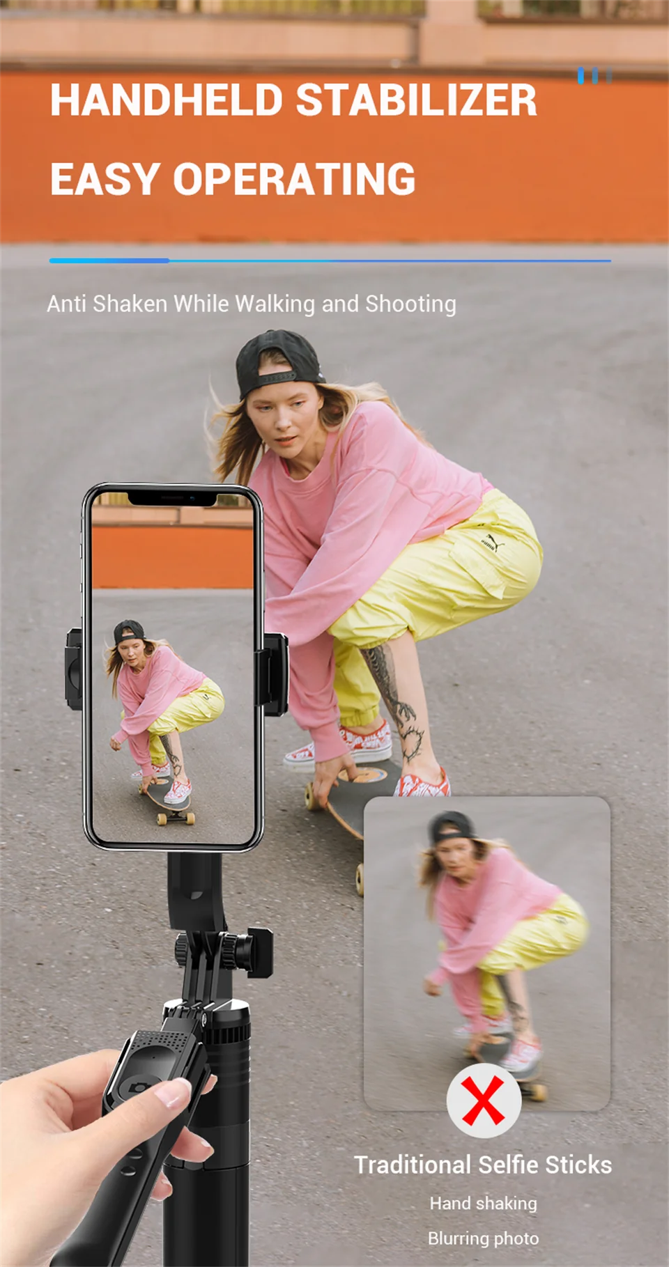 FANGTUOSI 1750mm Wireless Selfie Stick Tripod Stand Foldable Monopod With Led Light For Smartphones Balance Steady Shooting Live