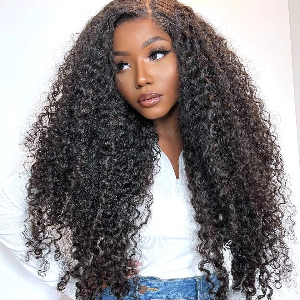 NEW IN 7x5 Wear And Go Glueless wigs human hair Pre Bleached Kinky Curly HD Lace Front Wig Pre Cut Pre Plucked Glueless Wig