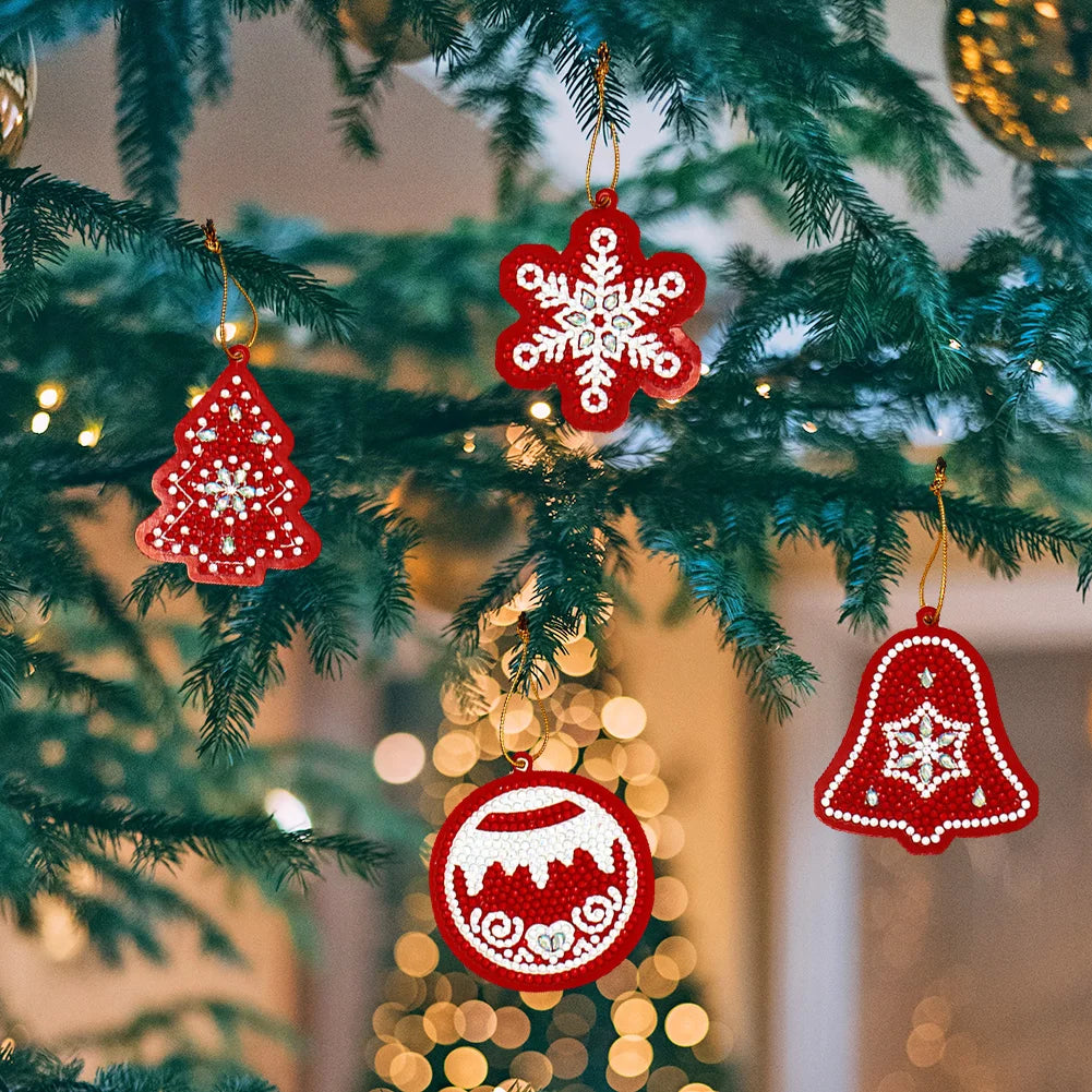 10-100pcs Special Shape Drill Christmas Tree Pendant Diamond Painting Pendant 5D DIY Christmas diamond Key Chain Kits Decor