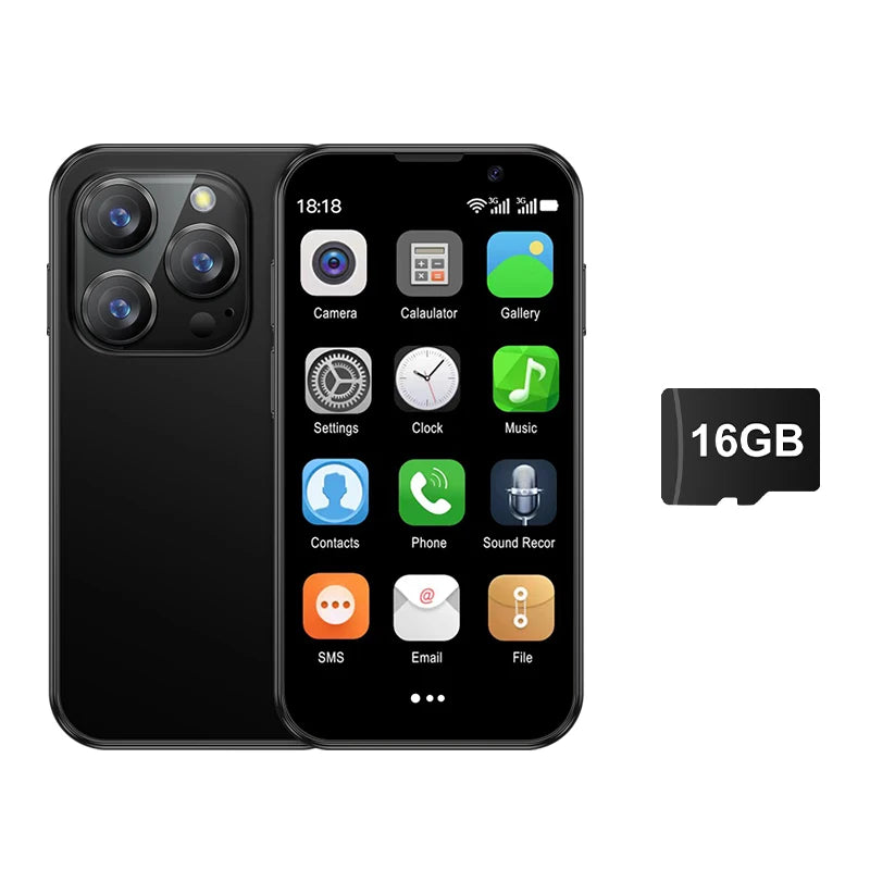 SERVO 16SE Mini Smartphone 16GB ROM Android 9.0 Wifi Dual SIM Standby Play Store 3G WCDMA 3.0"Little Smart Cellphone New Version