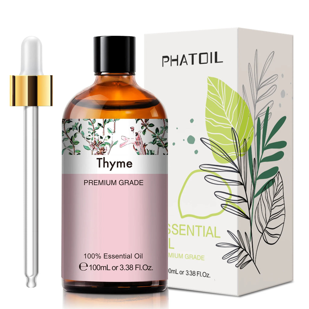 PHATOIL 100ML Spearmint Pure Natural Rose Essential Oils for Humidifier Diffuser Spa Massage Clove Bud Oregano Helichrysum