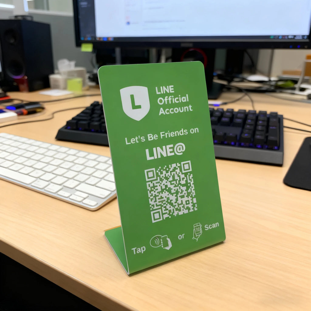 NFC 215 Programmable for Google Review Card NFC Station Table 13.56Mhz QR code can be independently set to link Standing Card