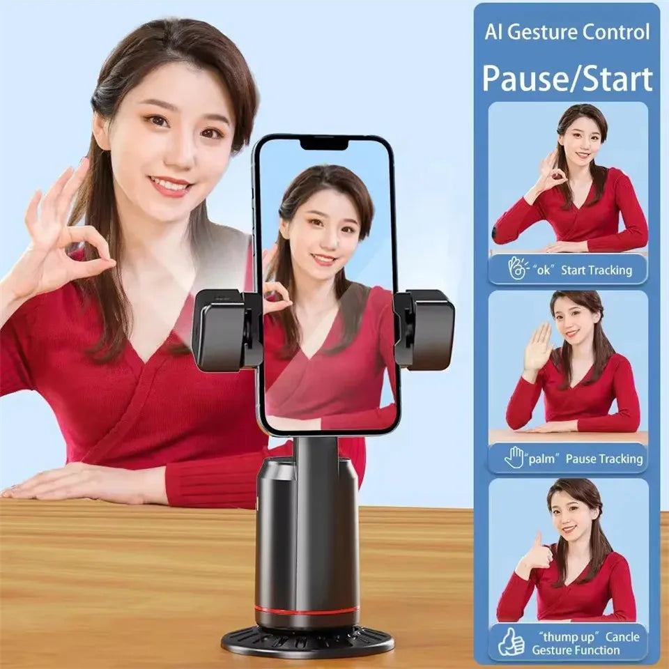 COOL DIER 2026 New 360 Rotation Gimbal Stabilizer, Selfie Stick Tripod Desktop Face Tracking Gimbal for Tiktok Smartphone Live
