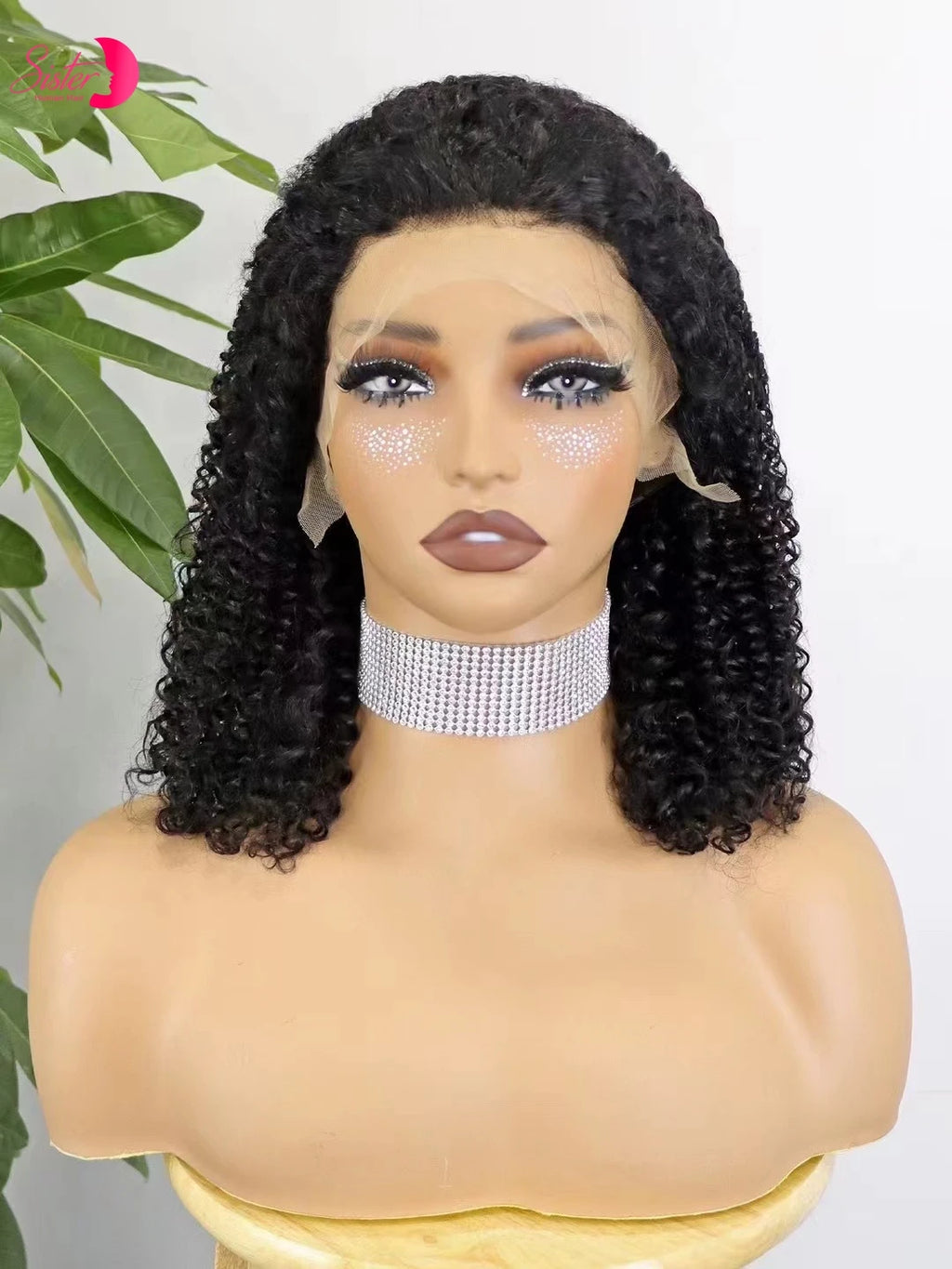 Premium 350% Density Kinky Curly Human Hair Wig - 13x4 Lace Front Bob Wig for Women