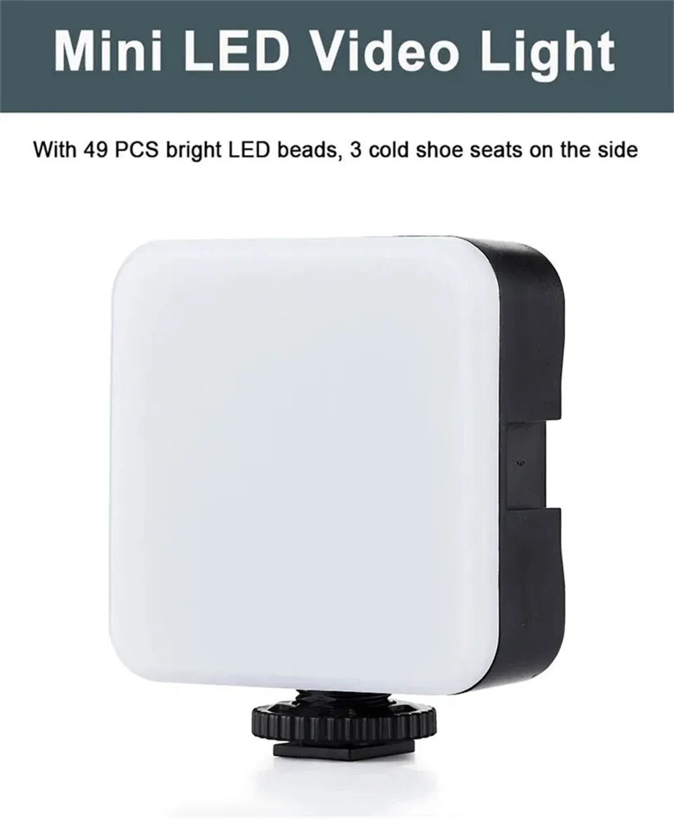 Phone Vlogging Starter Kit: Tripod, Holder, Mini Microphone, LED Light for TikTok Live & YouTube