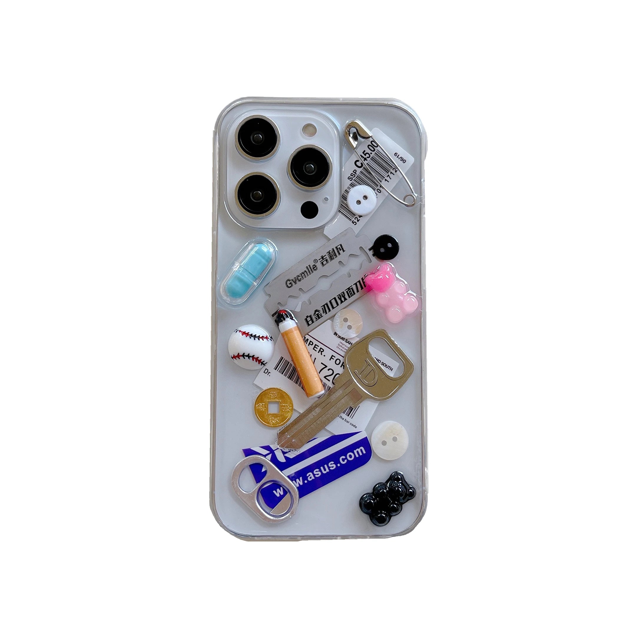 Creative 3D Artificial Cigarette & Knife Case for iPhone 17 16 15 14 13 Pro Max Plus Back Phone Cover for 12 11 Pro Max X XS Max