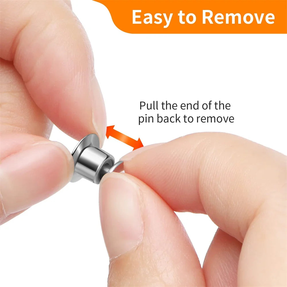 10/30/50 Pieces Locking Pin Backs Metal Pin Backs Locking Pin Keepers Locking Clasp For DIY Enamel Brooch Badge Jewelry Making