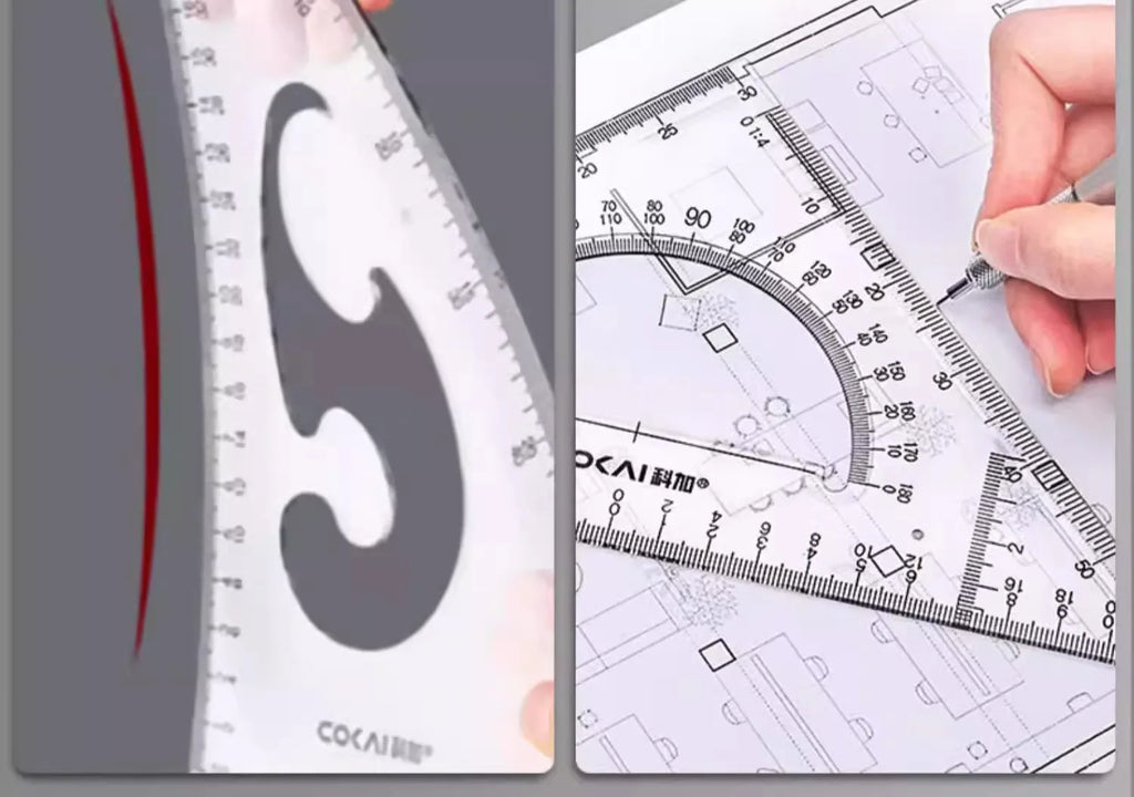 Multifunctional Triangular Ruler 18/22/27/32/37/42CM Hand-drawn Triangle Board Protractor Woodworking Interior Drawing Design