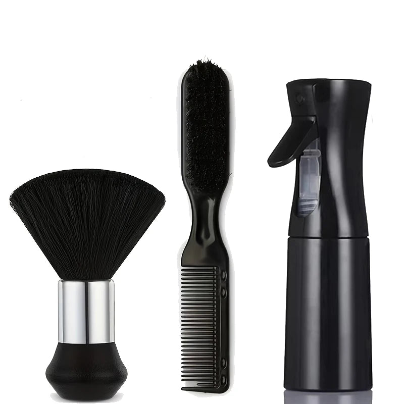 3piece Salon Professional Haircut Kit with Spray Bottle Cleaning Brush for Barbers & Home Use Salon Styling Accessories