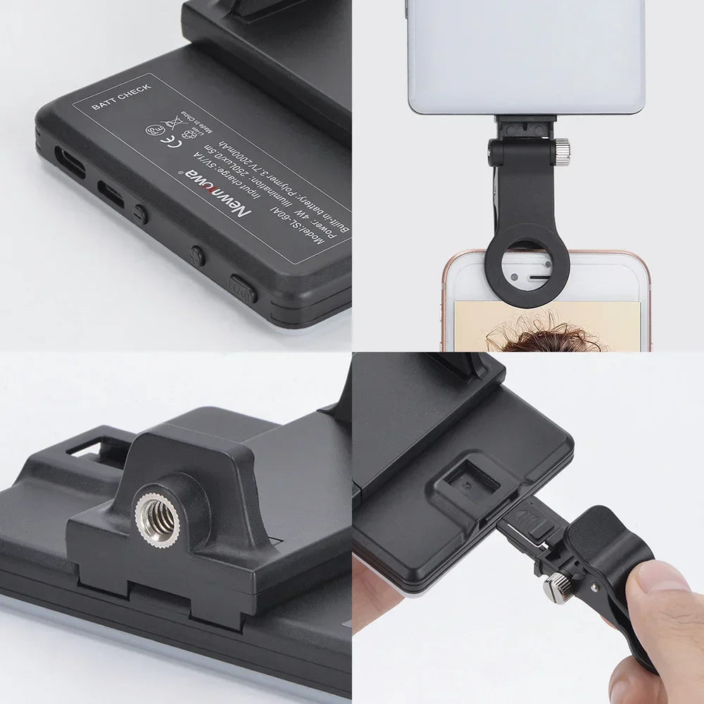 Fill Light Mobile Cell Phone LED Live Broadcast Selfie Video Conference Photography Lighting Kit Portable USB Charging Fill Lamp