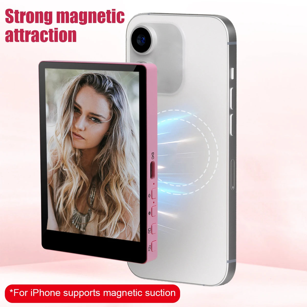 Mobile Phone Wireless Magnetic Selfie Monitor Screen For Smartphone Vlog Live Stream Video Recording for iPhone Android phone