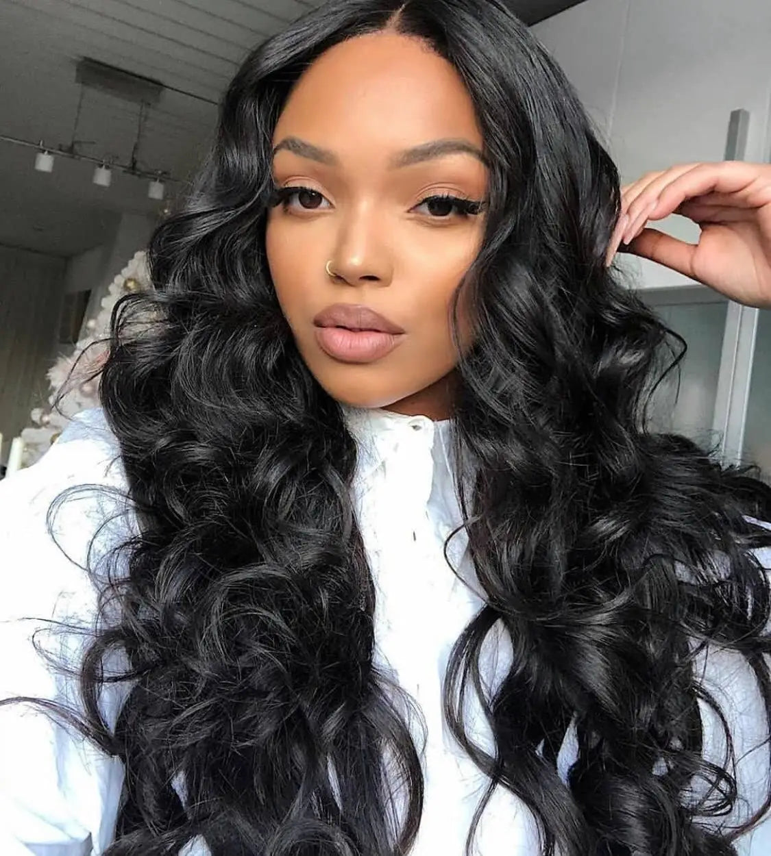 ISEE Hair Wear Go Body Wave Lace Front Wig Glueless Transparent Lace Closure Curly Human Hair Wigs Pre Cut PrePlucked Hair