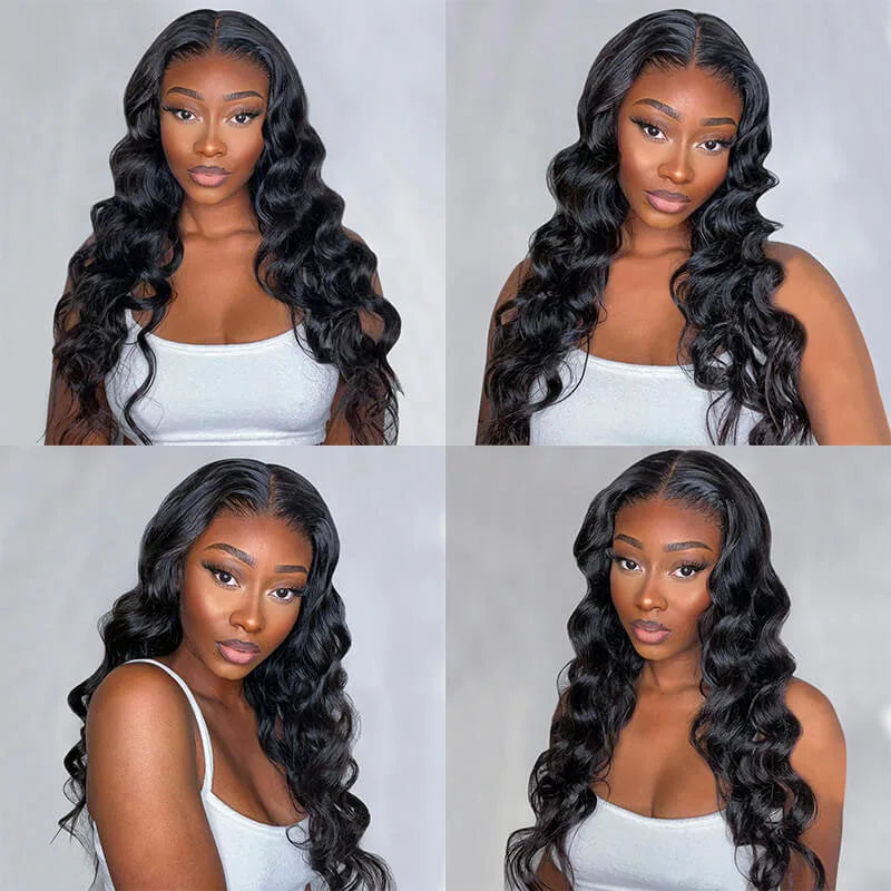 ISEE Hair Wear Go Transparent Body Wave Lace Front Wig Pre Bleached Knots Glueless Wigs Human Hair Wig Pre Cut PrePlucked