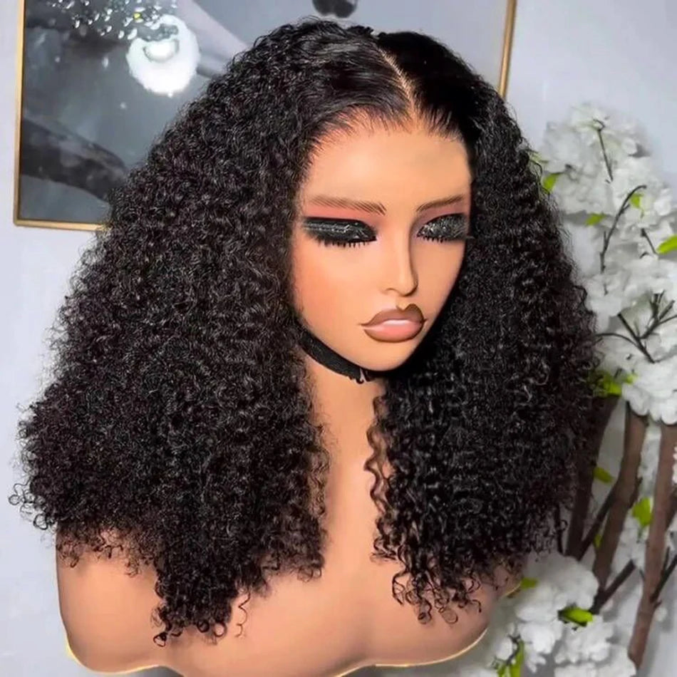 NEW 10A 9x6 Part Max M-Cap Glueless Wigs Human Hair Wigs Ready To Wear Bleached Knots Pre Cut Lace Kinky Curly Glueless Wigs