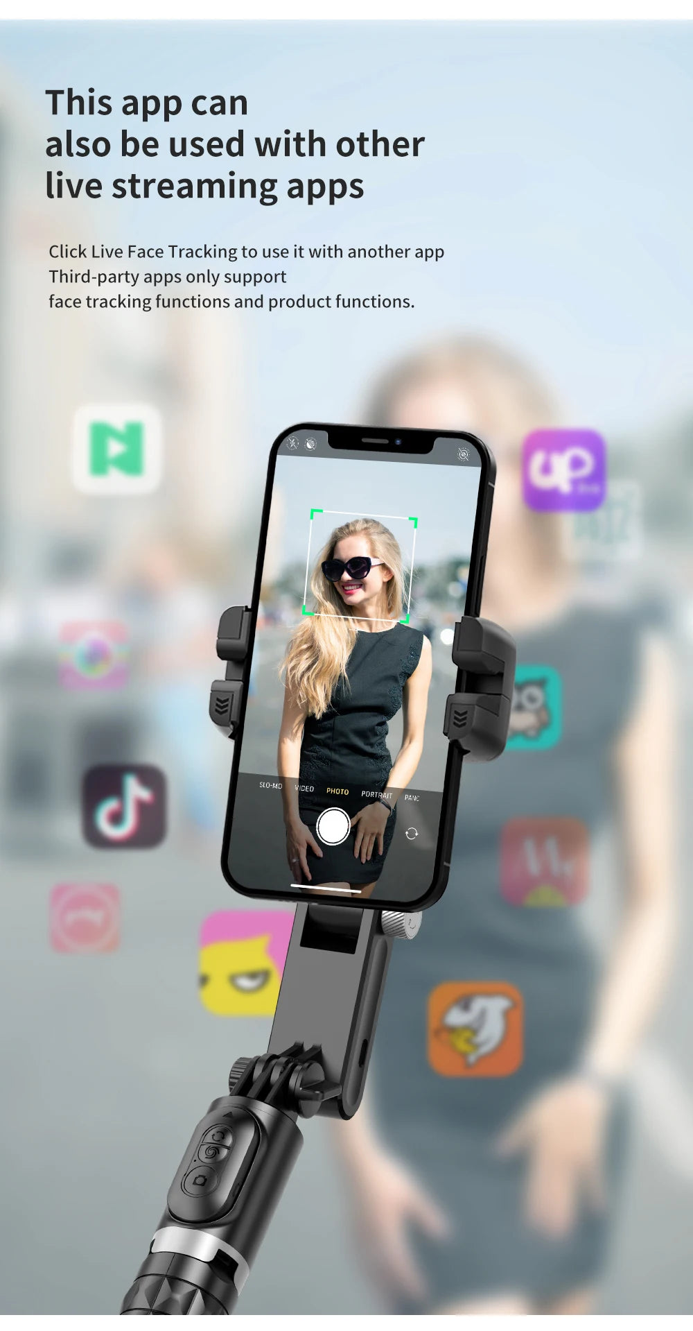 Handheld Gimbal Stabilizer Selfie Stick Tripod For iPhone Android Cell Phone Mobile Smartphone Camera Hand Portable Cellphone