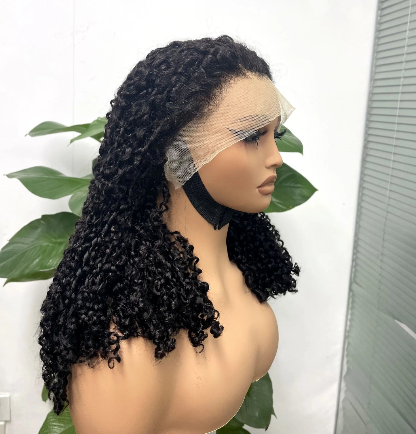 Premium 350% Density Kinky Curly Human Hair Wig - 13x4 Lace Front Bob Wig for Women