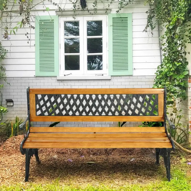 Cast Iron Outdoor Patio Bench