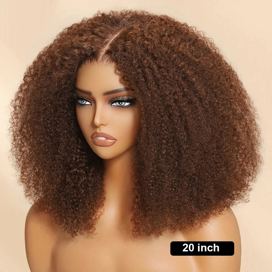 Premium 10A 6x5 Glueless Lace Human Hair Wigs Ready To Wear And Go Short Curly Ombre Highlights Brown Blonde Ginger Colored Wigs