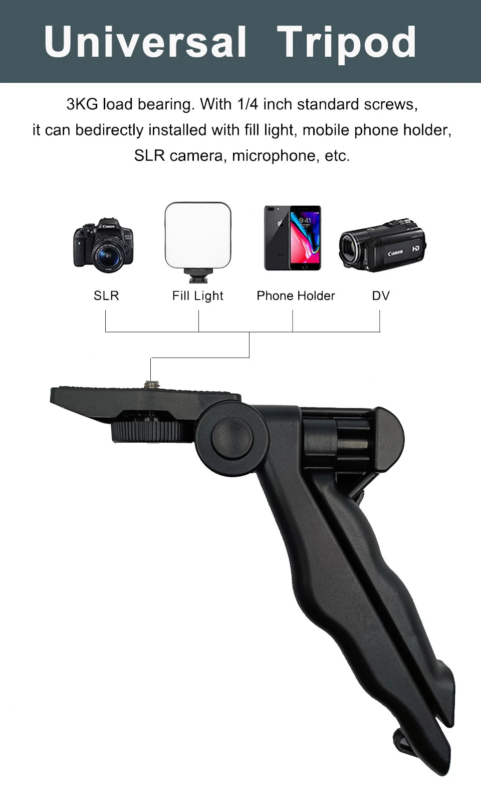 Phone Vlogging Starter Kit: Tripod, Holder, Mini Microphone, LED Light for TikTok Live & YouTube