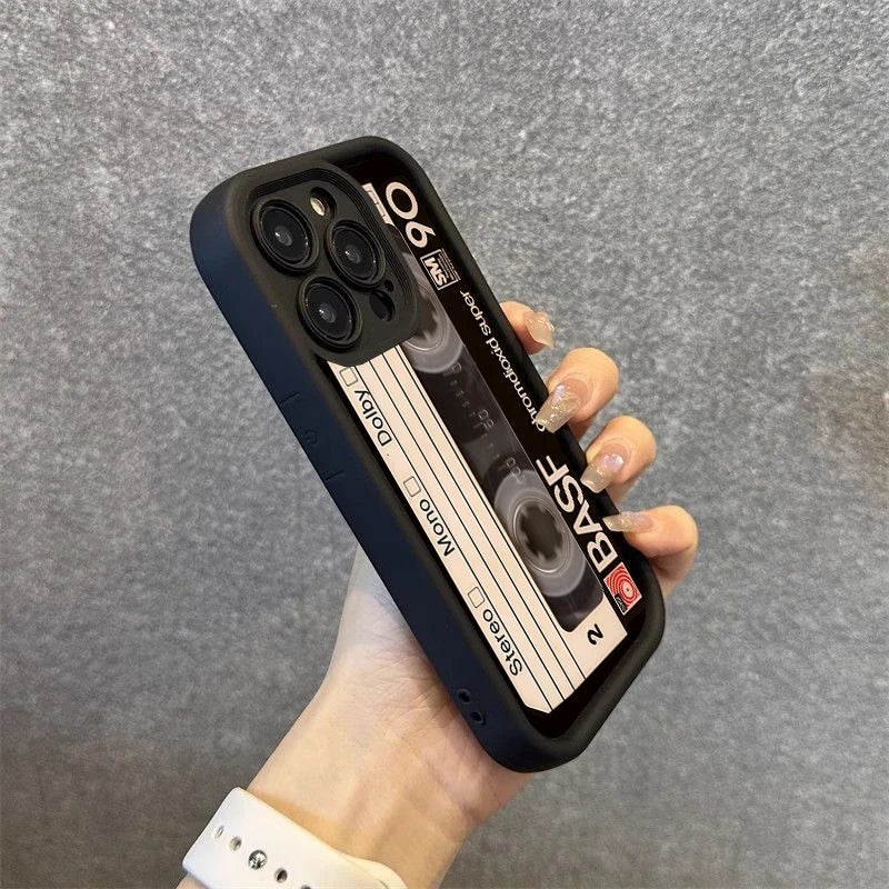 Lucky Tape Pattern Silicone Soft Phone Case For iPhone 17 16 15 14 13 12 11 Pro Max X XS XR 7 8 Plus 16E Shockproof Back Cover