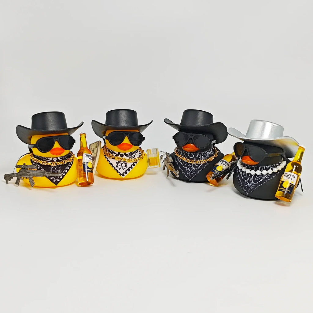 Cowboy Rubber Duck Car Ornament for Jeep Duck Car Dashboard Decorations Quirky Rubber Duck Car Accessories Funny Office Gifts