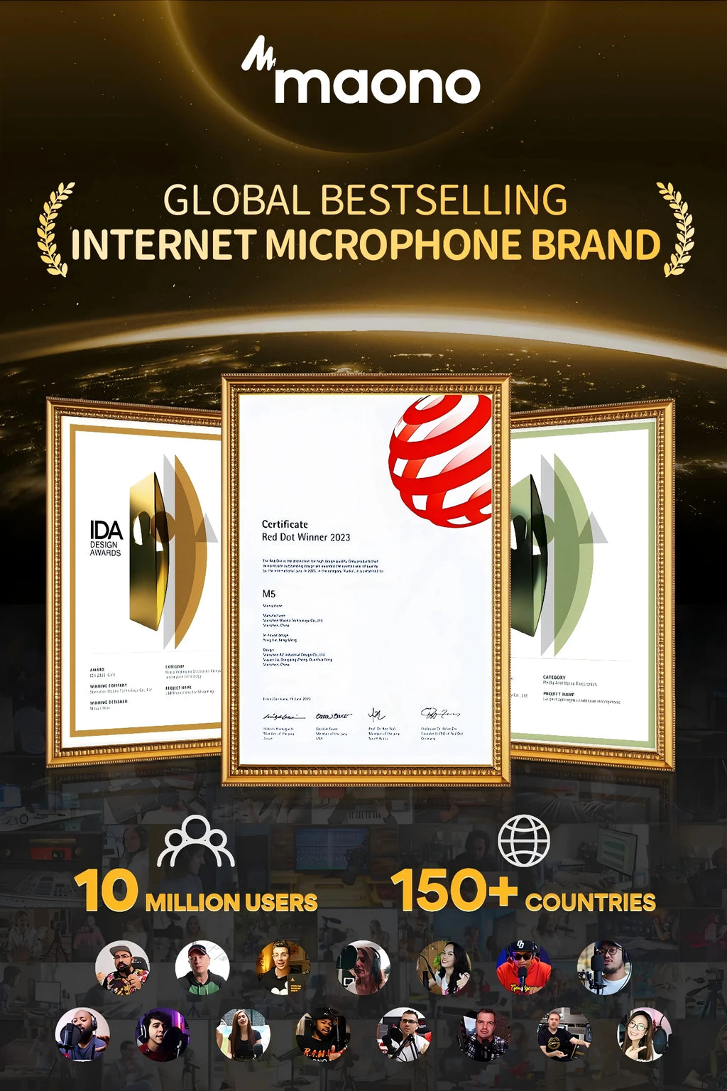 MAONO Wave T1 mini Wireless Lavalier Microphone Mini Lapel Mic for iPhone Android PC AI Noise Cancellation for Video Recording