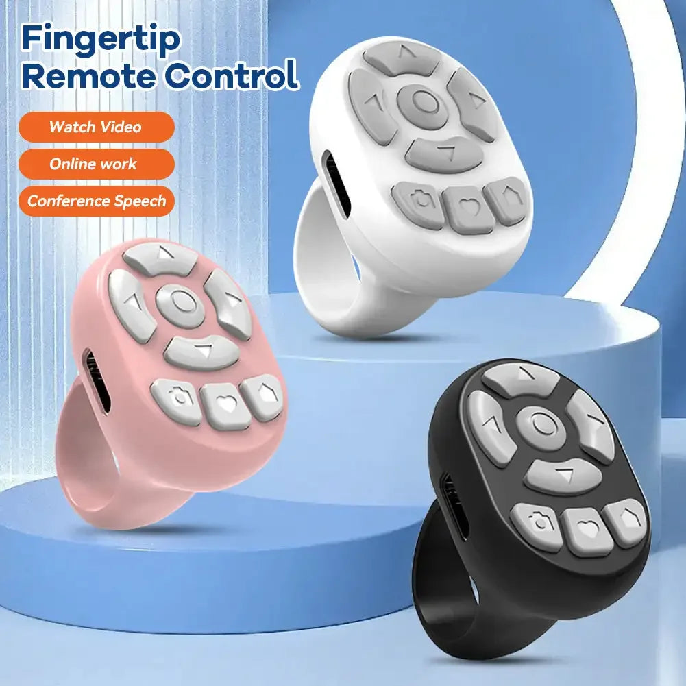 Multi-function Bluetooth Ring Remote Control Portable Fingertip Selfie Video Controller Automatic Page Turner Browsing For Phone