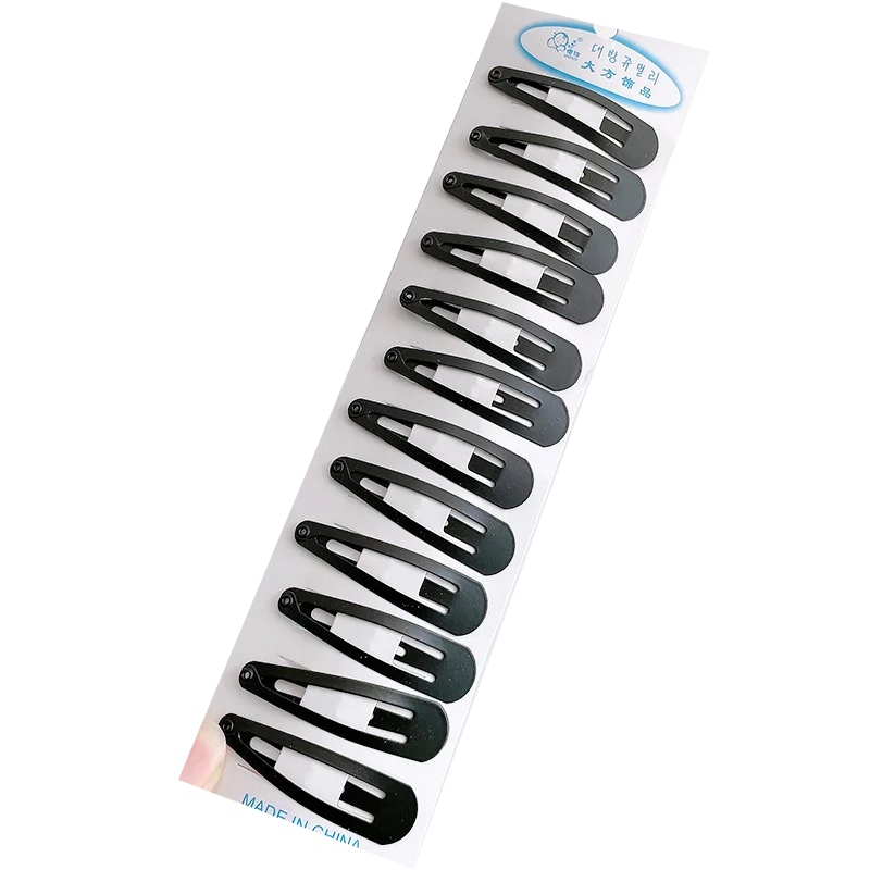 12Pcs/Set Black Barrettes BB Hair Clips Professional Hairpins Hair Accessories For Women Girls Styling Tool Headdress 5-8cm