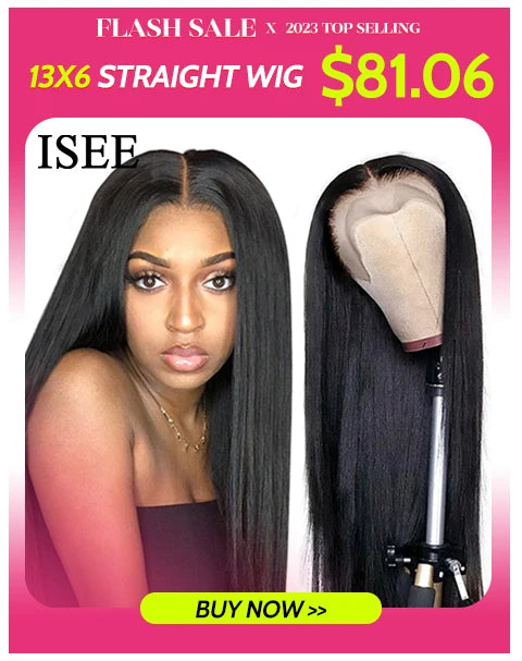 ISEE Hair Malaysian Straight Short Bob 13x4 Lace Frontal Wig Pre Bleached Knots Bone Straight 4x4 Lace Closure Human Hair Wigs