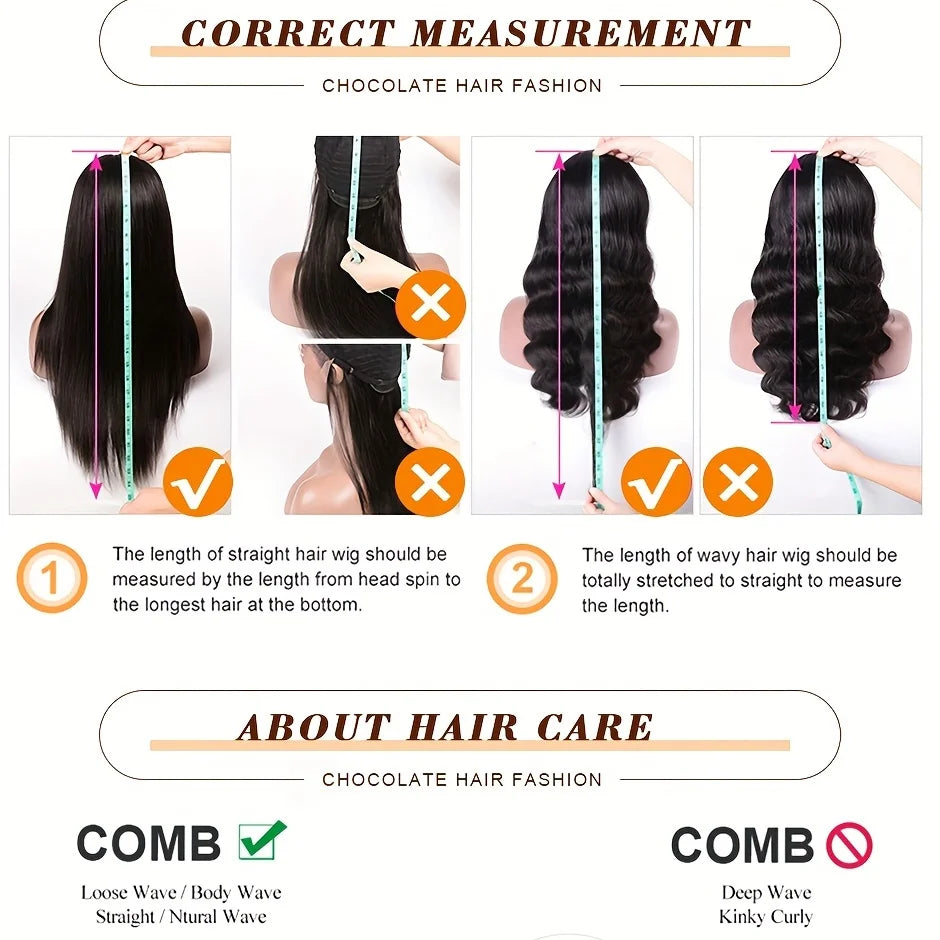 Premium Ombre Brown Lace Front Wig 26 Inch - Glueless Pre-Plucked Straight Human Hair Wig with Baby Hair