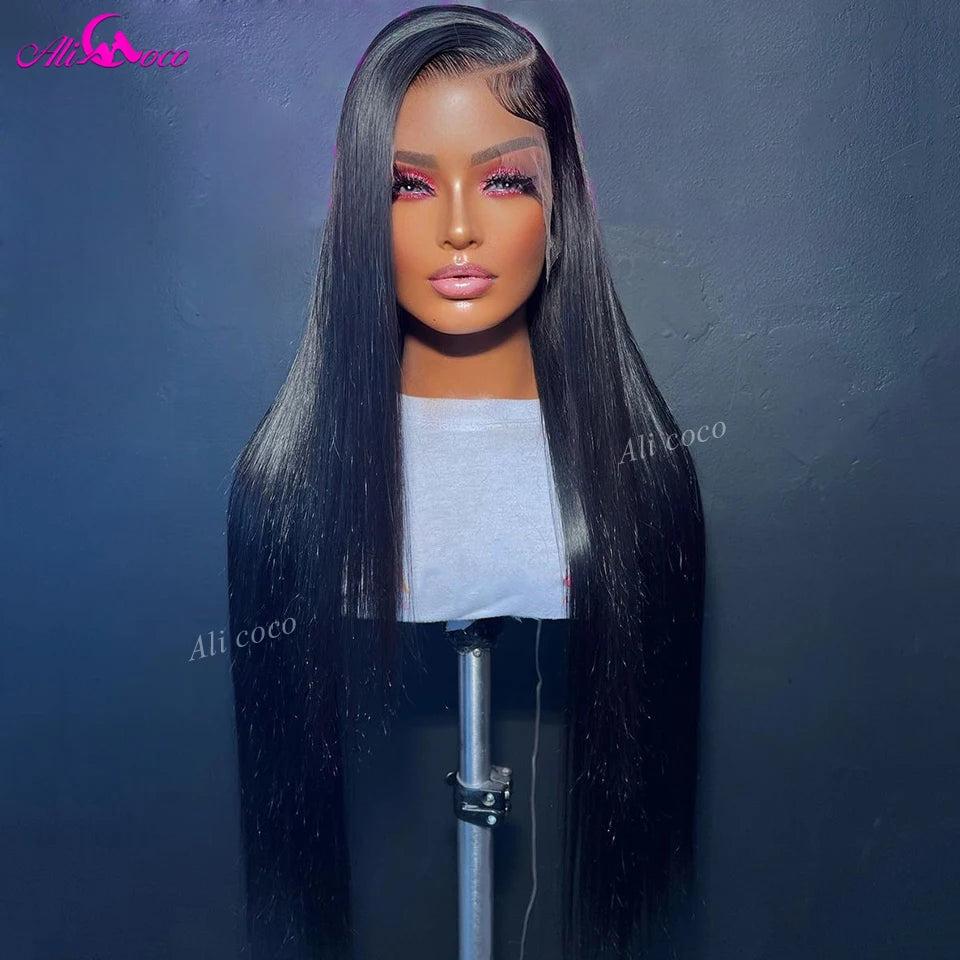 34-36 Inch Straight Honey Blonde Lace Front Wig - 200% Density Brazilian Remy Human Hair Wig