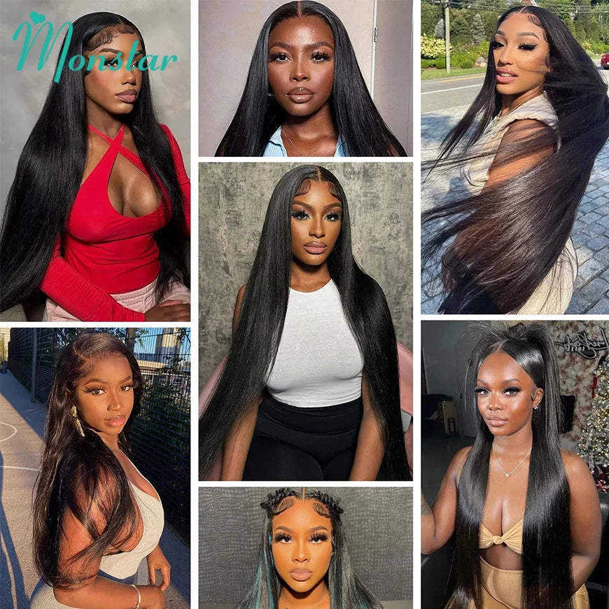 300 400 High Density Lace Wig 13x4 13x6 HD Straight Lace Front Wig PrePlucked 360 Lace Frontal Wig Vietnamese Raw Human Hair Wig
