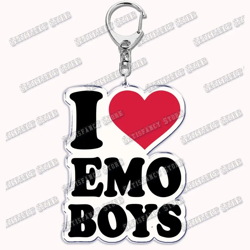 Custom I Love You My Fictional Boyfriend Awesome Girlfriend Keychain Emo Boys Hot Wife Mom Dad Key Ring Keychains Bf Gf Gifts