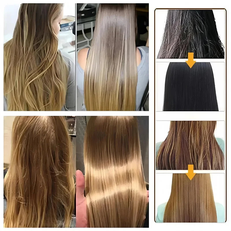 Protein Straightening Cream Nourishes Softens Hair Creating Silky Smooth Hair Repair Frizz Curls Naturally Without Damaging Hair
