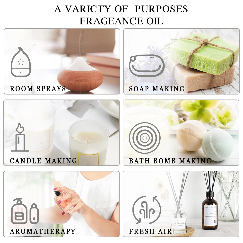 EUQEE 4 Fl Oz Essential Oils for Aromatherapy Humidifiers Aromatic Diffuser Making Scents Candle Handmade Soap Home Fragrance