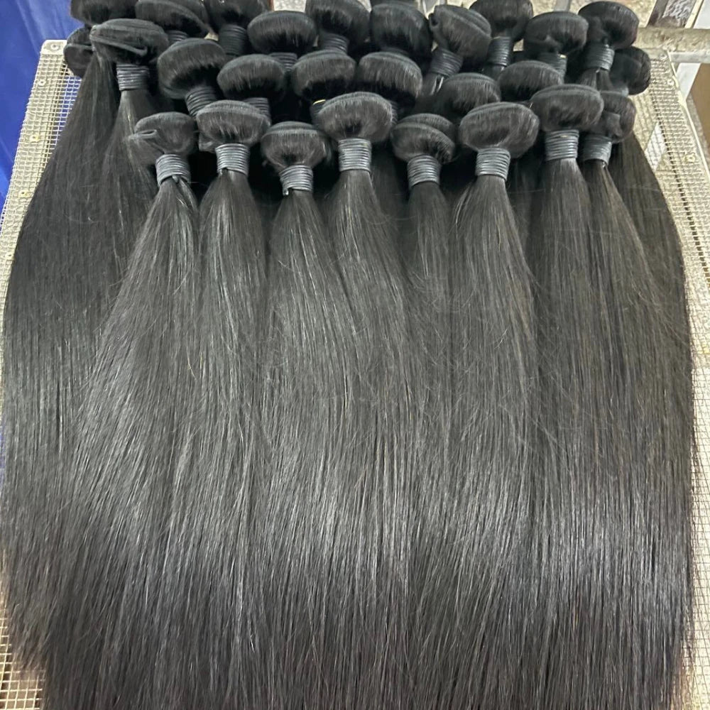 Unice Hair Straight Human Hair Bundles With Closure Natural Color 100% Human Hair 4x4 Lace Closure With 3/4 PCS Deals