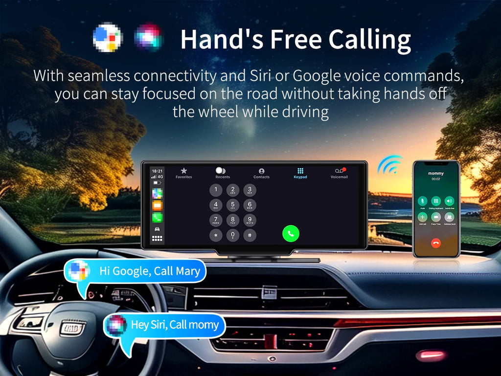 Imagebon H13 Pro 4K Camera ADAS Dash Cam 5s Power On 24h Parking Monitor Wireless Carplay & Android Auto GPS Navigation Car DVR