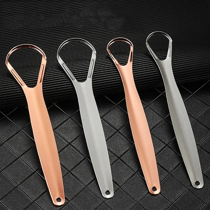 혀클리너 1pc Stainless Steel Tongue Scraper Cleaner Fresh Breath Cleaning Coated Tongue Toothbrush Oral Hygiene Care Tools