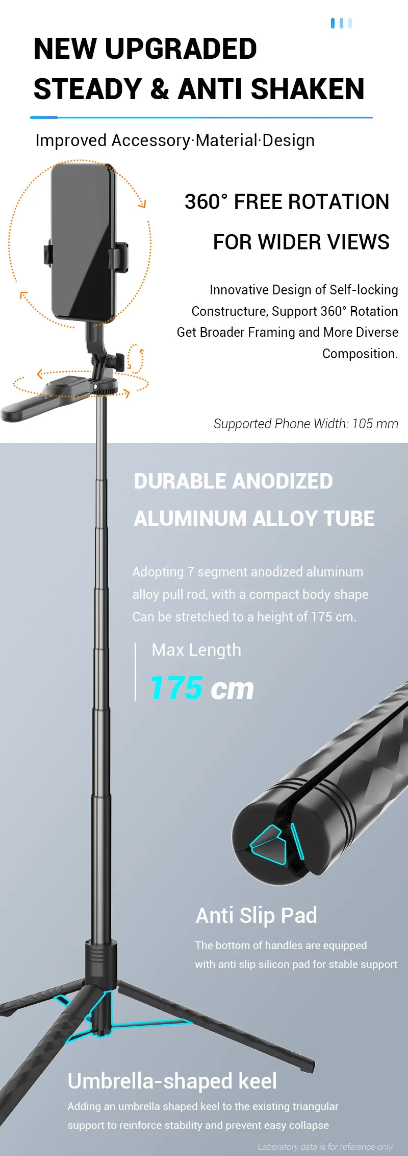 Roreta K28 Long Wireless Selfie Stick Tripod Stand Foldable Monopod With Remote shutter For Smartphones TIKTOK Shooting Live
