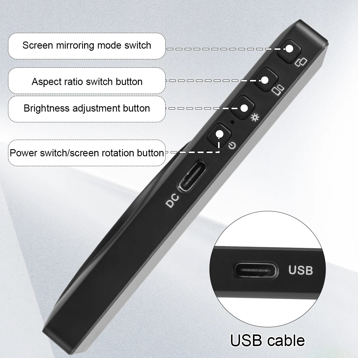 Mobile Phone Wireless Magnetic Selfie Monitor Screen For Smartphone Vlog Live Stream Video Recording for iPhone Android phone