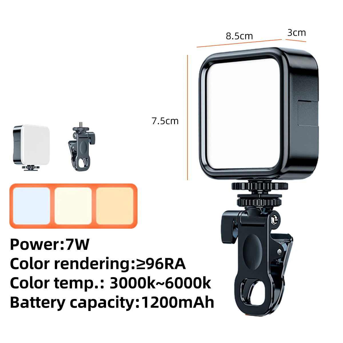 Fonken New LED Selfie Light for iPhone Samsung iPad Mobile Phone Laptop Clip Ring Flash Fill Light Photo Video Photography Lamp