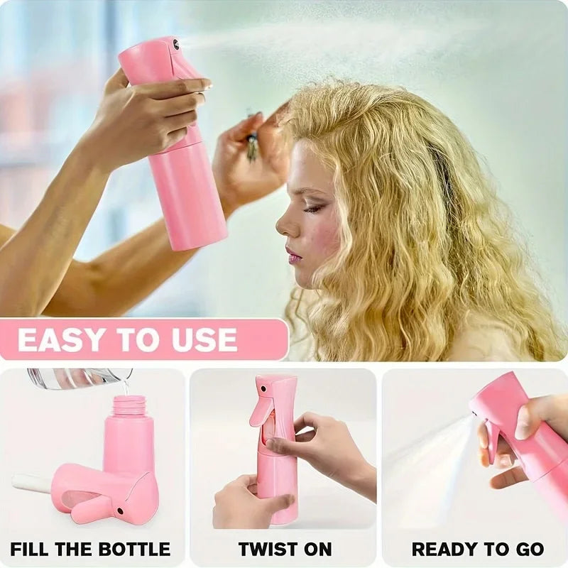 1/2pcs Hair Beauty Set Detangling Candy Brush with Continuous Spray Bottle Soft Curly Hair Care Brush Kit Salon Styling Tools