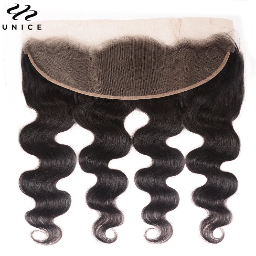 UNICE Hair Body Wave Human Hair Bundles 2/3/4 PCS With 13x4 Lace Frontal / 4X4 Lace Closure / 5x5 HD Lace Closure