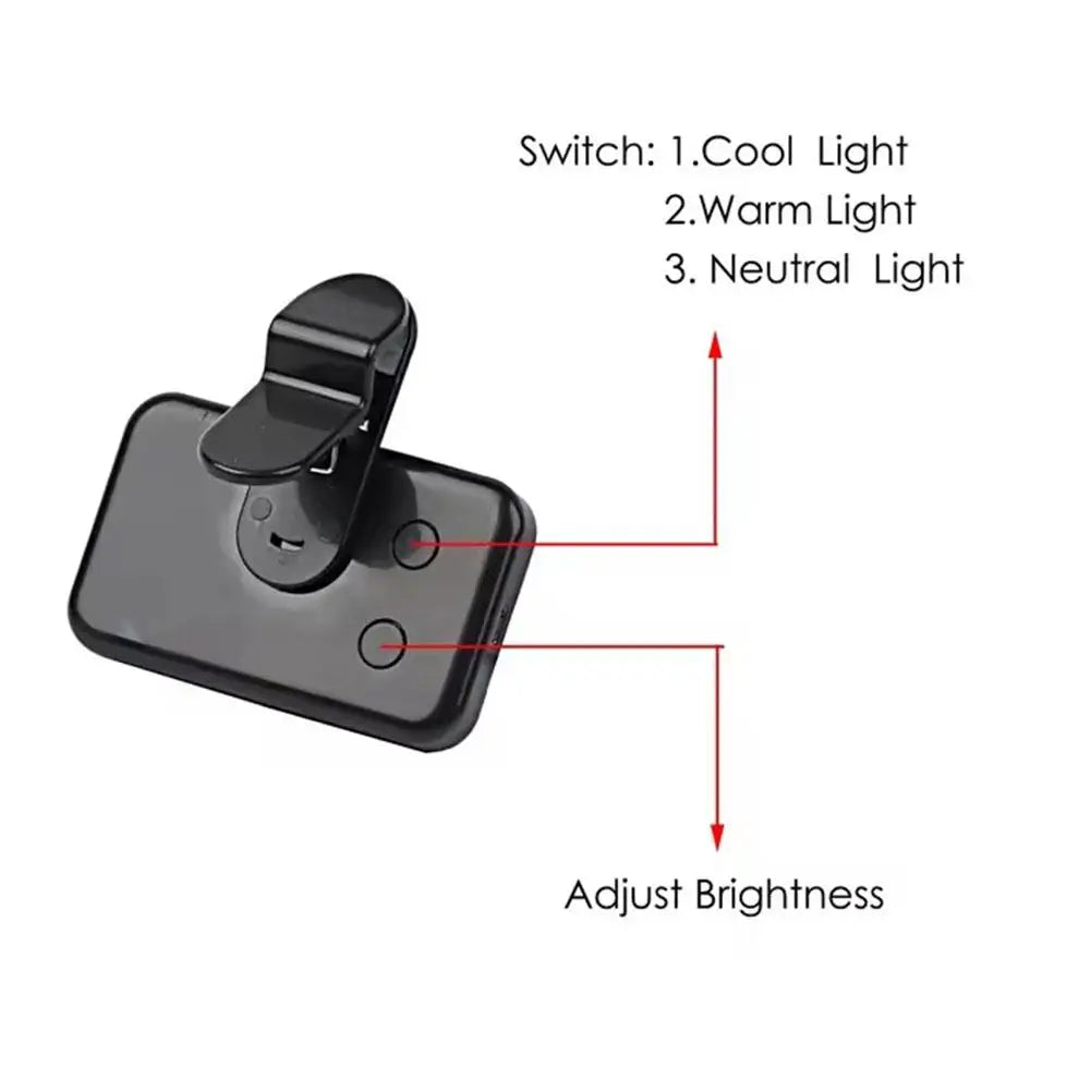 New Portable Mini Selfie Fill Light 3 Modes Adjustable Brightness Rechargeable Clip On For Mobile Phone Laptop Live Video Light